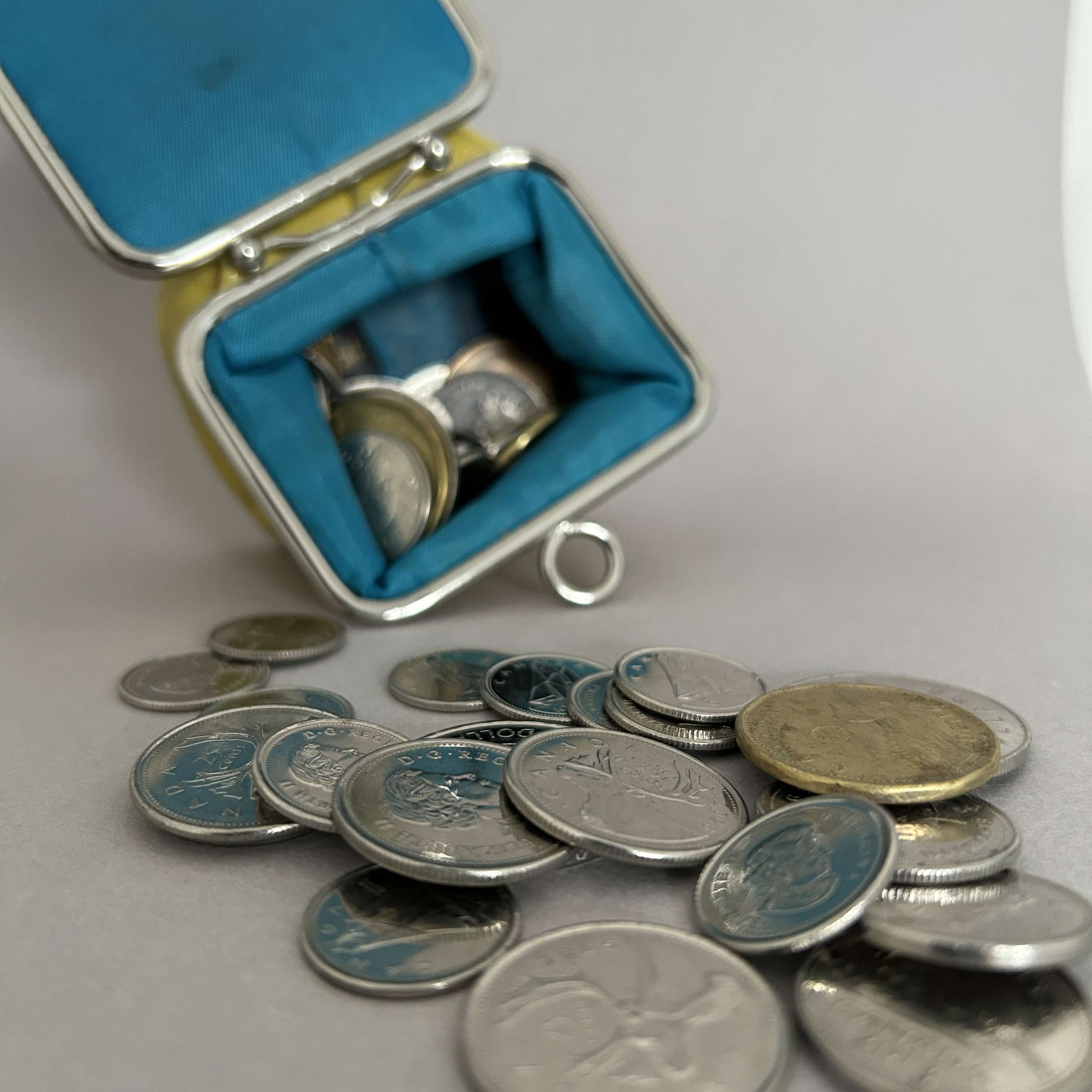 Fambling with a coin purse