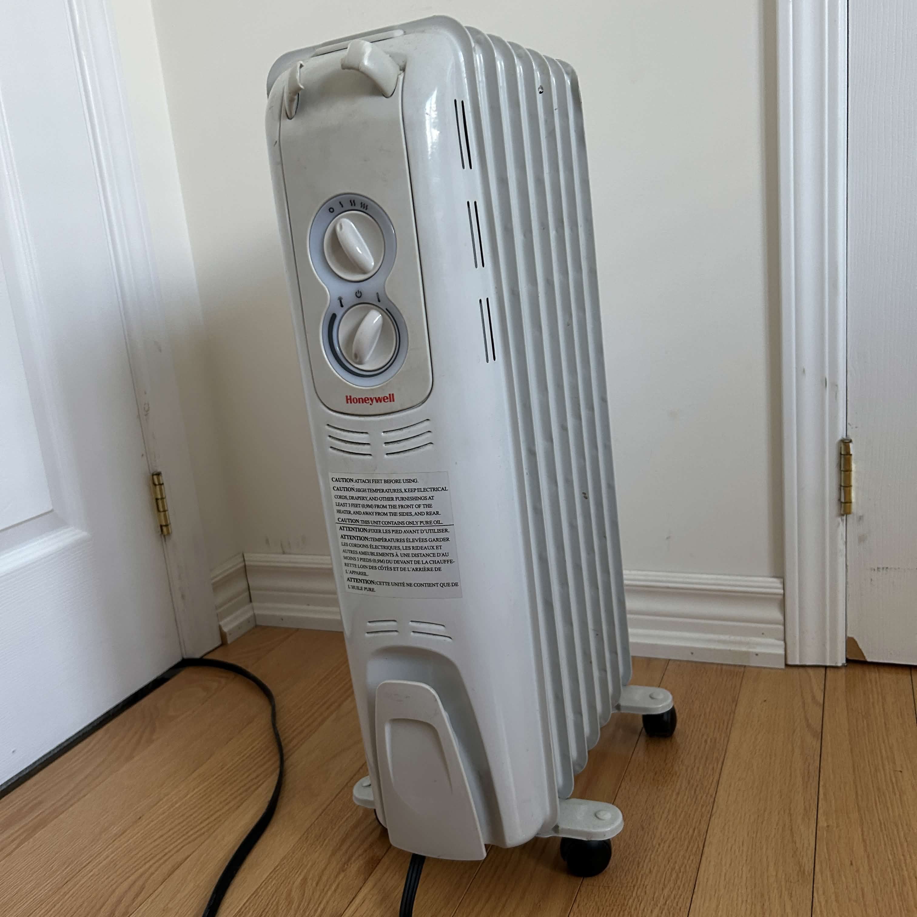 The sound of the heat circulating through the house