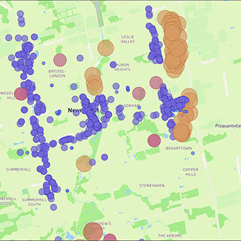 Data for street type in York Region