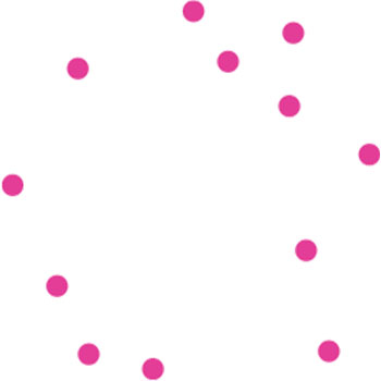 Pink dots are more numerous, reflecting warm, positive interactions.