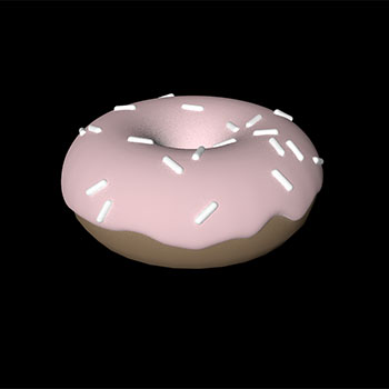 Modeled using a torus shape to capture the circular, padded form of the pin cushion.